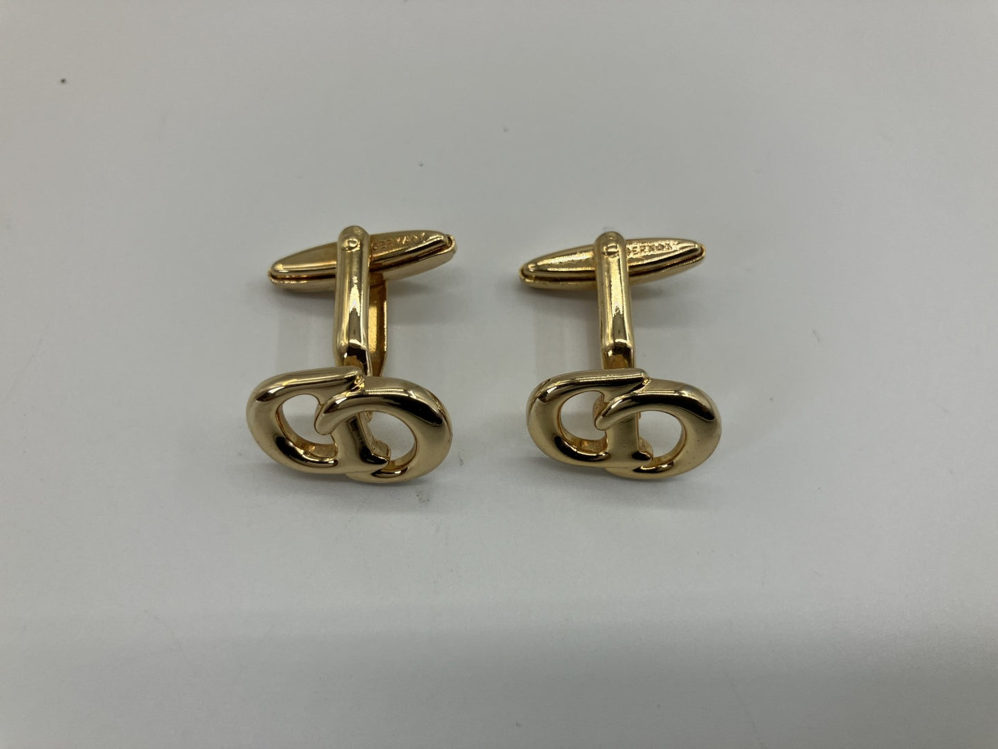 Christian Dior CD Logo Cufflinks Gold