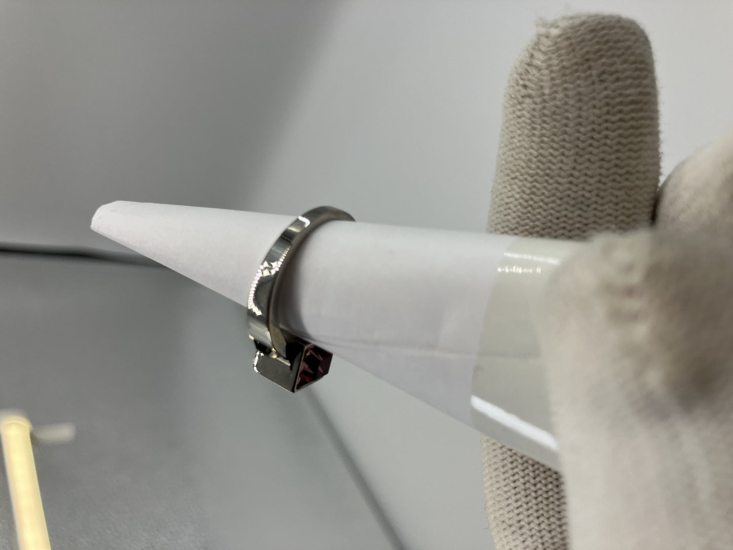 LOUIS VUITTON LV Collier Gamble Silver Ring M65229 GL0163 SizeM(US 6.5)(53)
