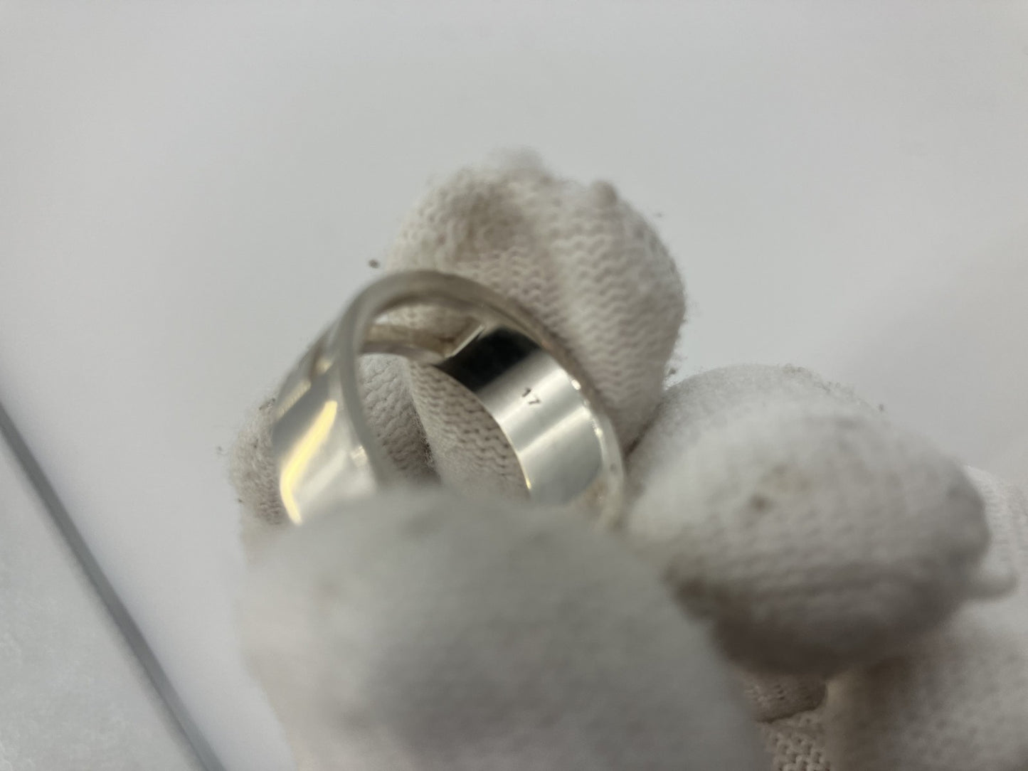 GUCCI G Ring Silver Size 17 (US 8.5) (57) Free Shipping 