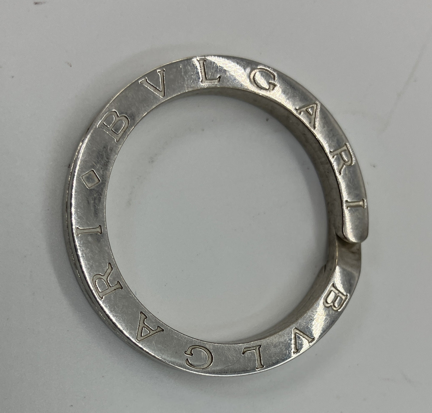 BVLGARI Logo Key Ring Keychain Sterling Silver 925 Made in Italy