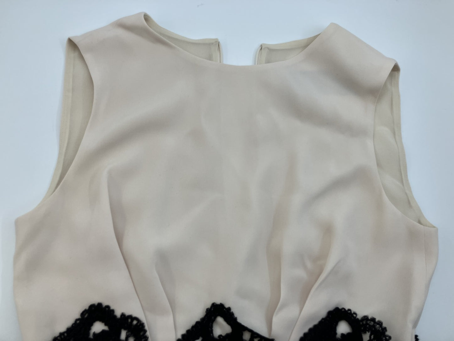 Max Mara Triacetate Women's Dress J36 Black ﾃ・Beige | Length 97cm (38.2in), Shoulder 32.5cm (12.8in), Bust 38cm (15.0in) |