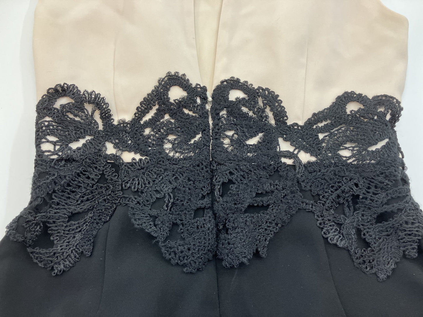 Max Mara Triacetate Women's Dress J36 Black ﾃ・Beige | Length 97cm (38.2in), Shoulder 32.5cm (12.8in), Bust 38cm (15.0in) |