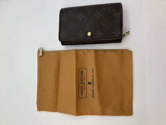 Louis Vuitton Monogram Compact Bi-fold Wallet M61735 14x3.5" with pouch