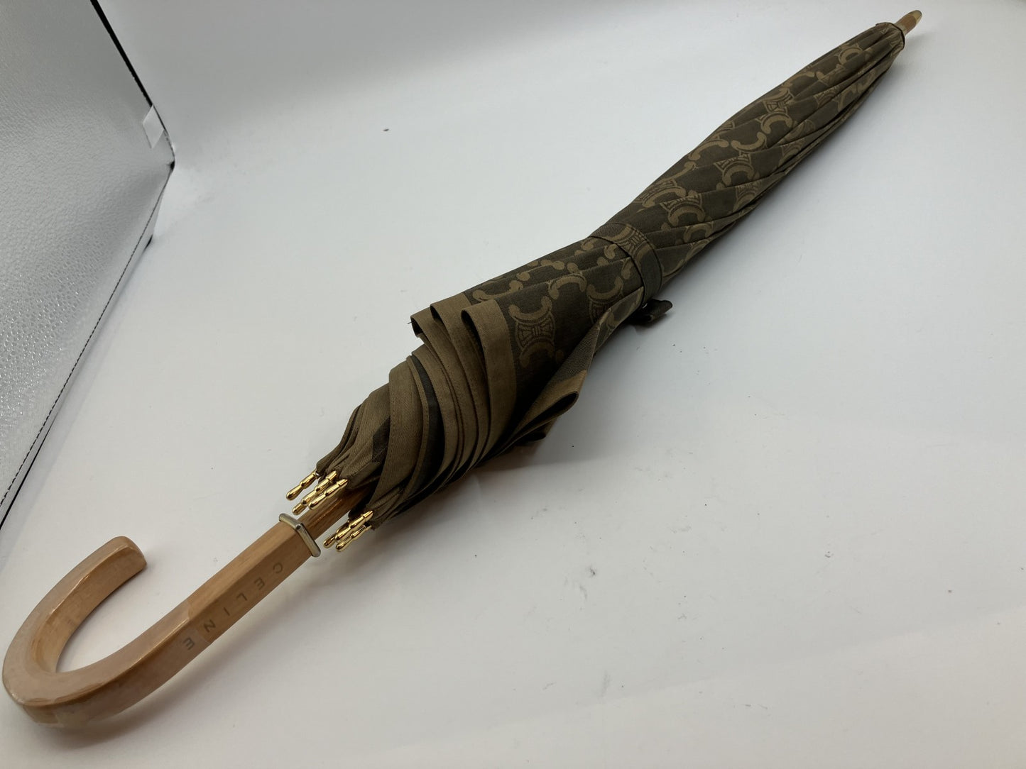 CELINE マカダム 日傘 幅68cm 幅86cm ブラウン