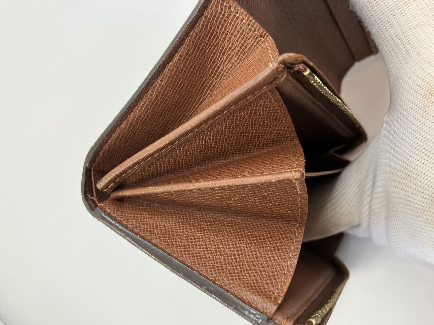 Louis Vuitton Monogram Compact Bi-fold Wallet M61735 14x3.5" with pouch