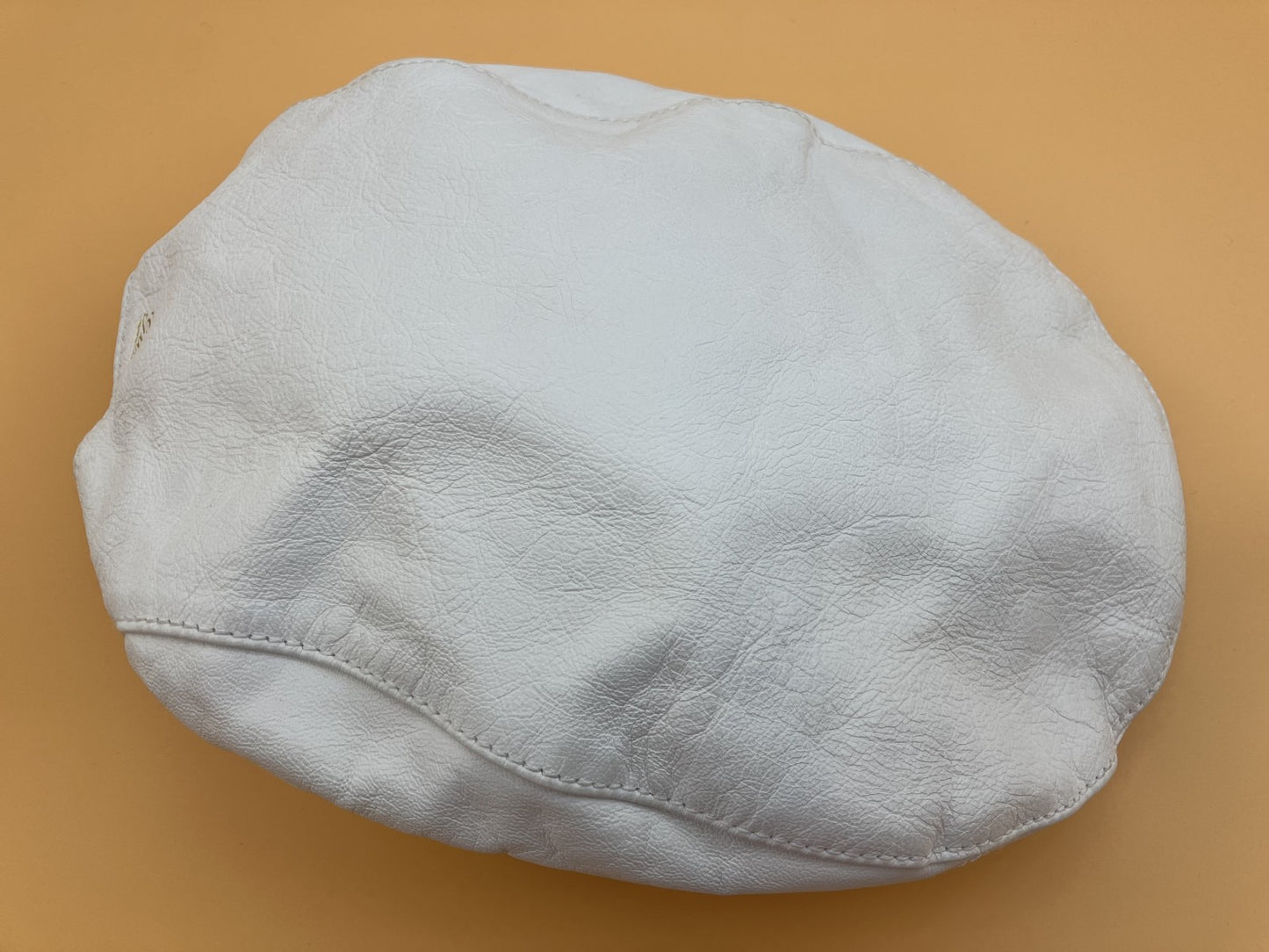 Gucci 155578 Hunting Cap, Lambskin, White, Size L (Head Circumference: 56cm), Bag Included, Free Shipping 