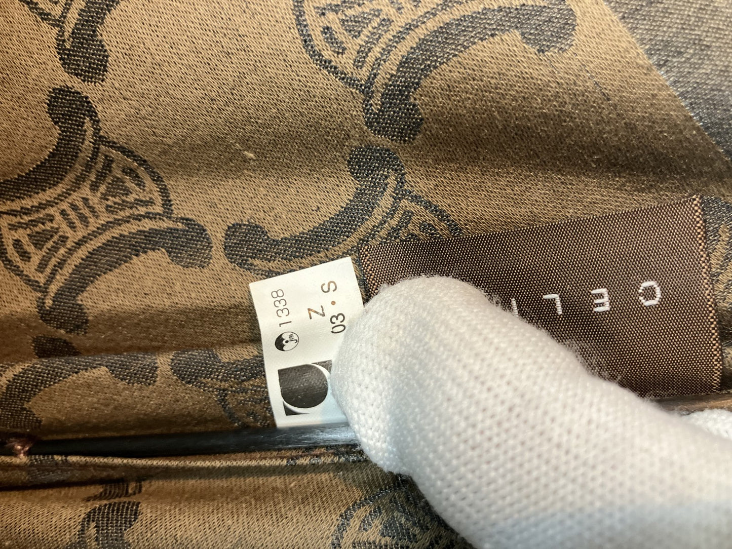 CELINE マカダム 日傘 幅68cm 幅86cm ブラウン