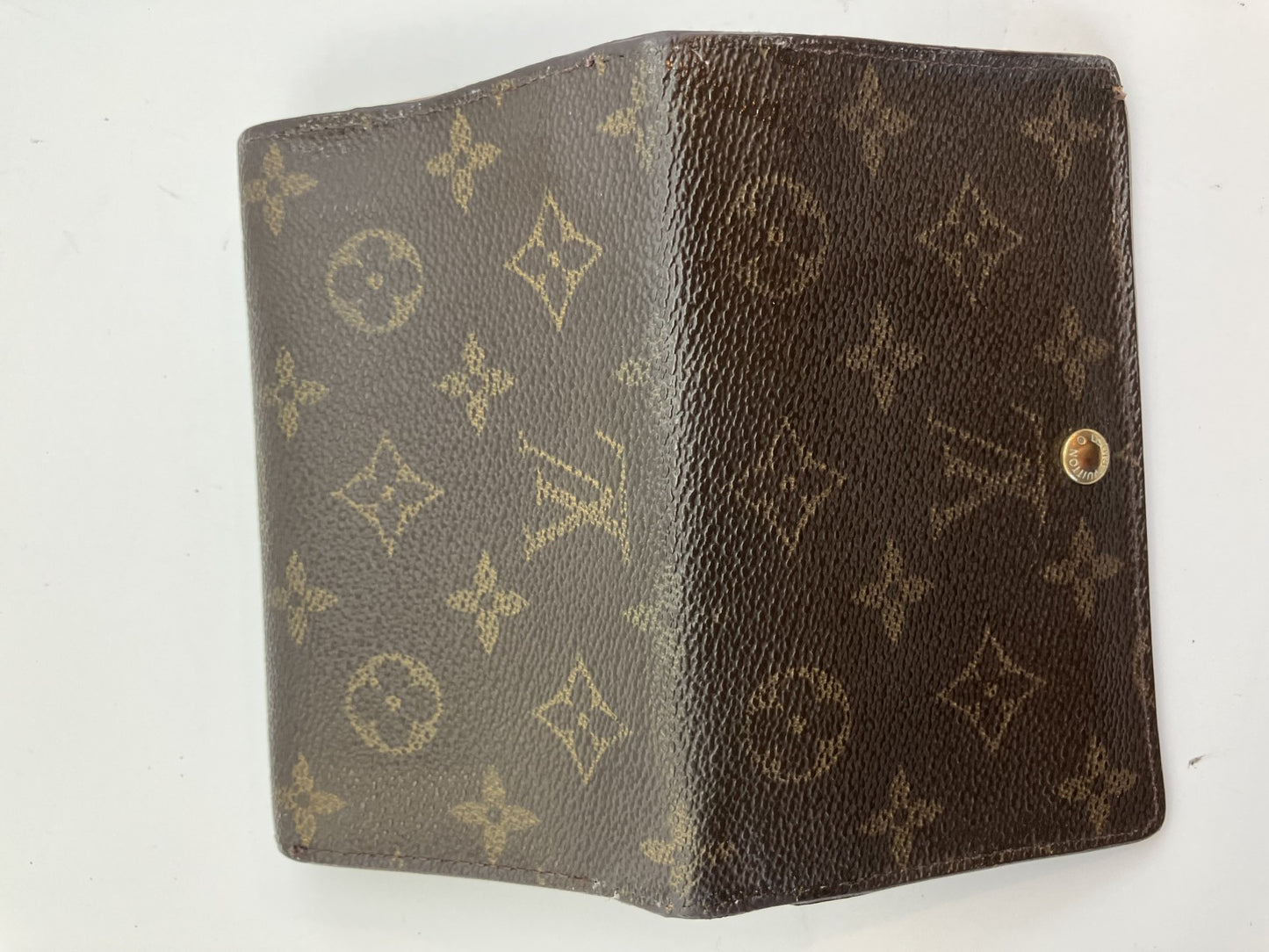 Louis Vuitton Monogram Compact Bi-fold Wallet M61735 14x3.5" with pouch