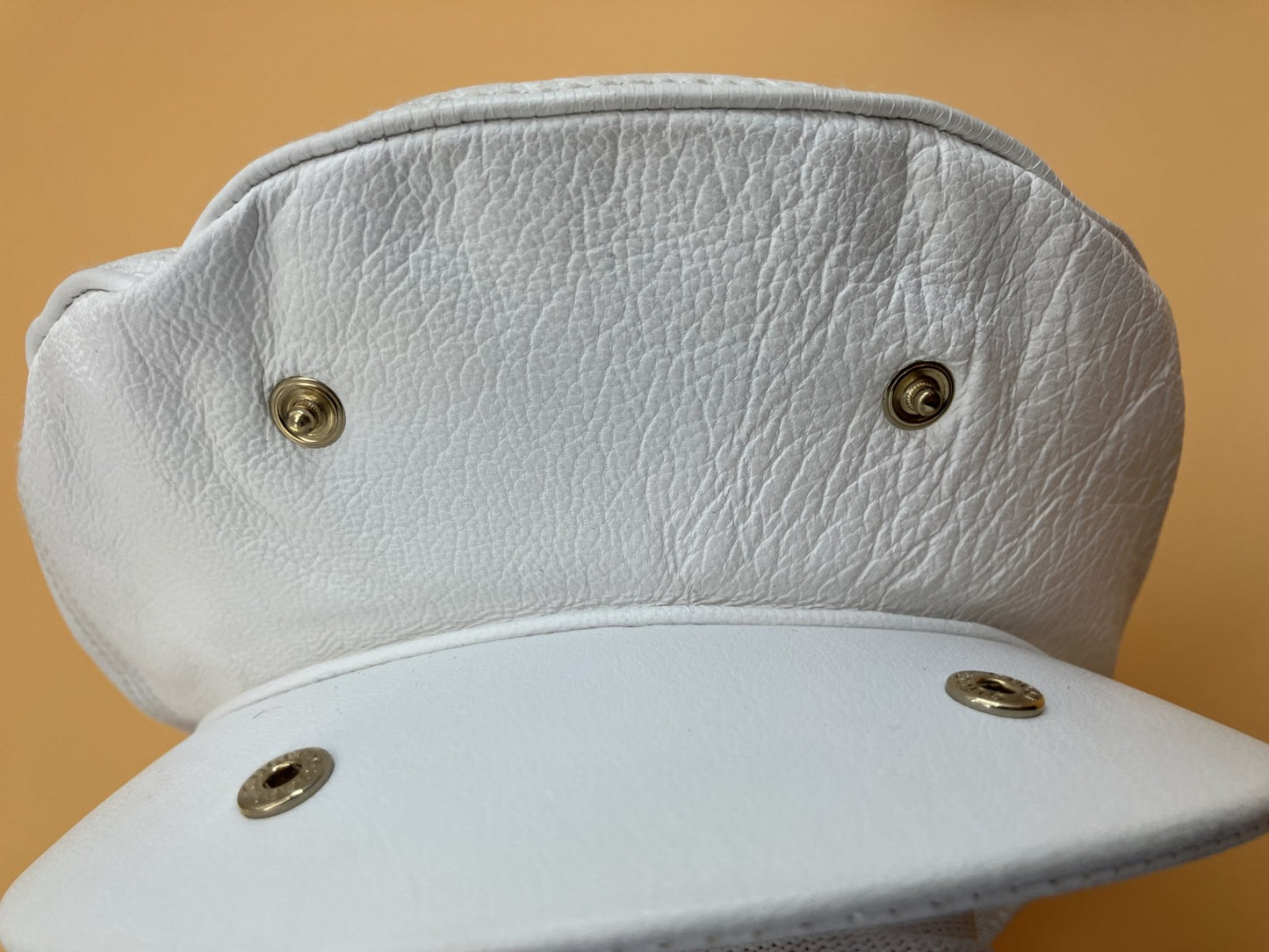 Gucci 155578 Hunting Cap, Lambskin, White, Size L (Head Circumference: 56cm), Bag Included, Free Shipping 