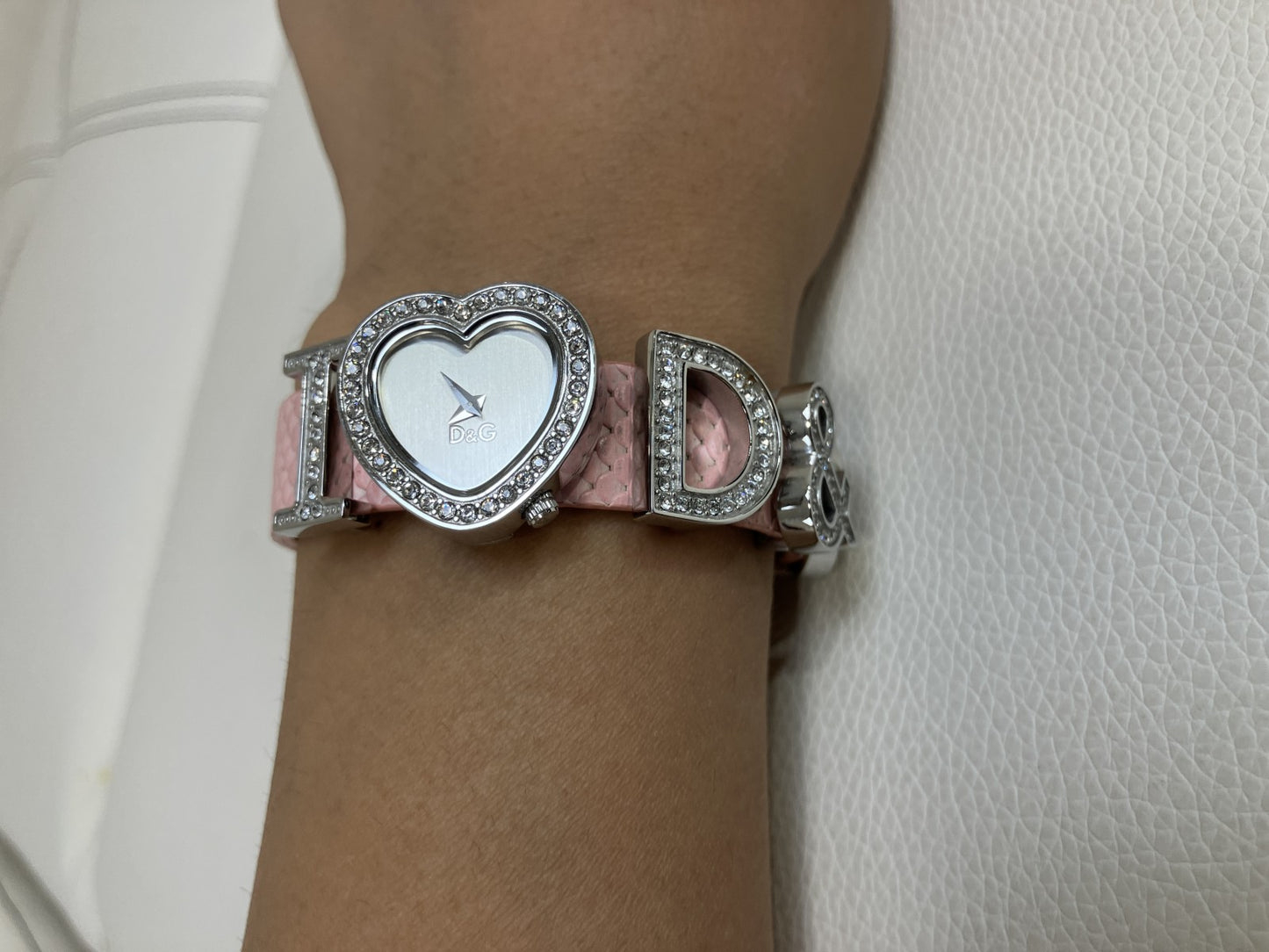 Dolce & Gabbana I Love D&G Heart Quartz Women's Watch Pink Leather Working