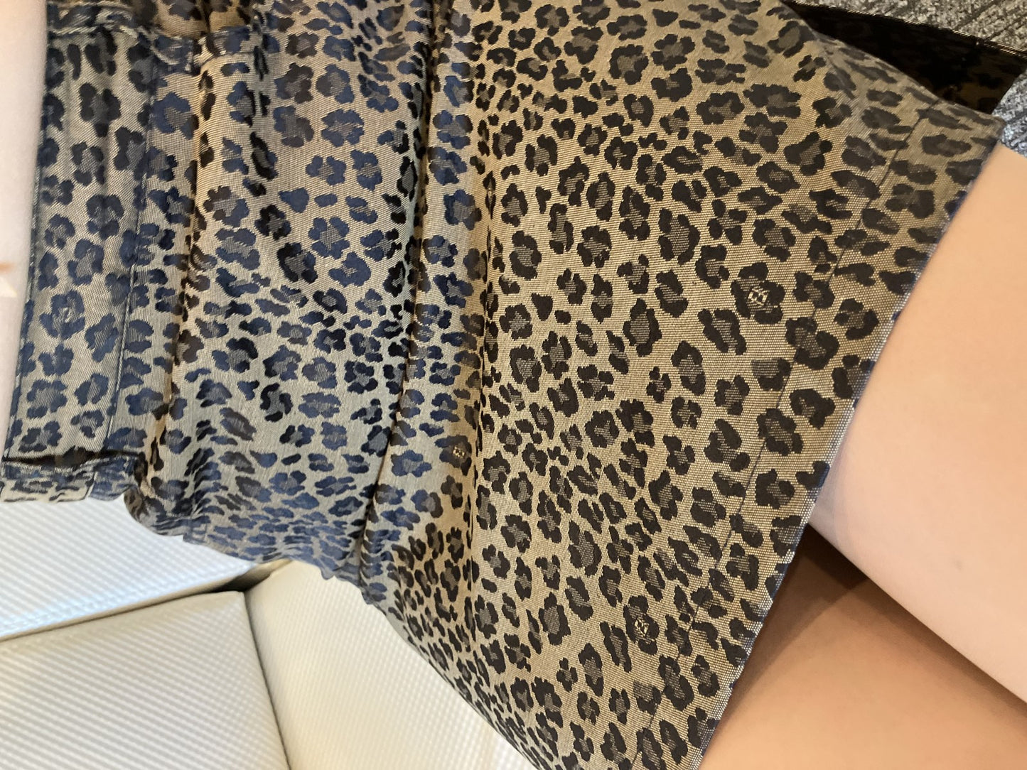 FENDI Jeans Leopard Print Skirt Brown Size IT42 / W28 Made in Italy 窶・Women窶冱