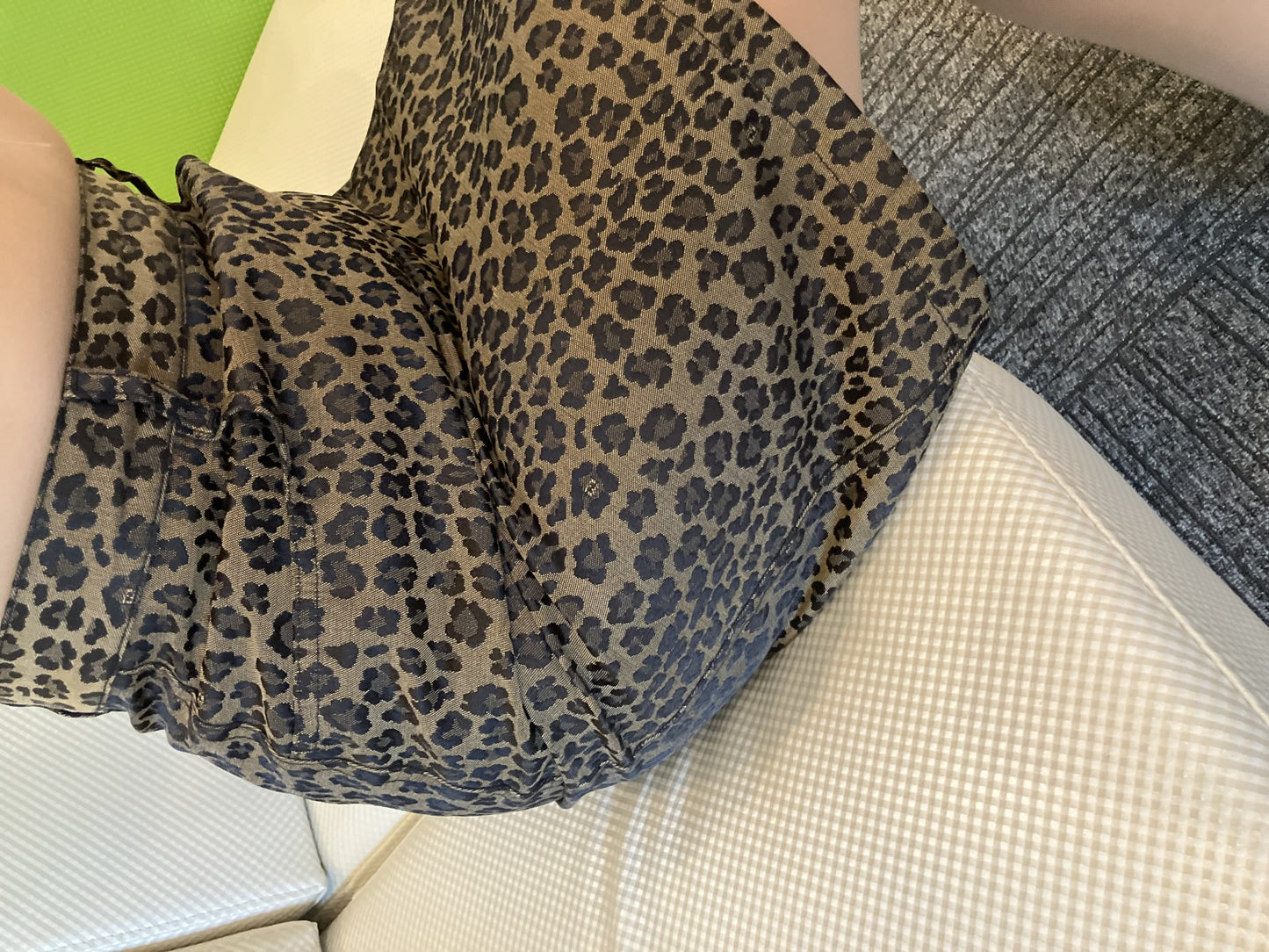 FENDI Jeans Leopard Print Skirt Brown Size IT42 / W28 Made in Italy 窶・Women窶冱