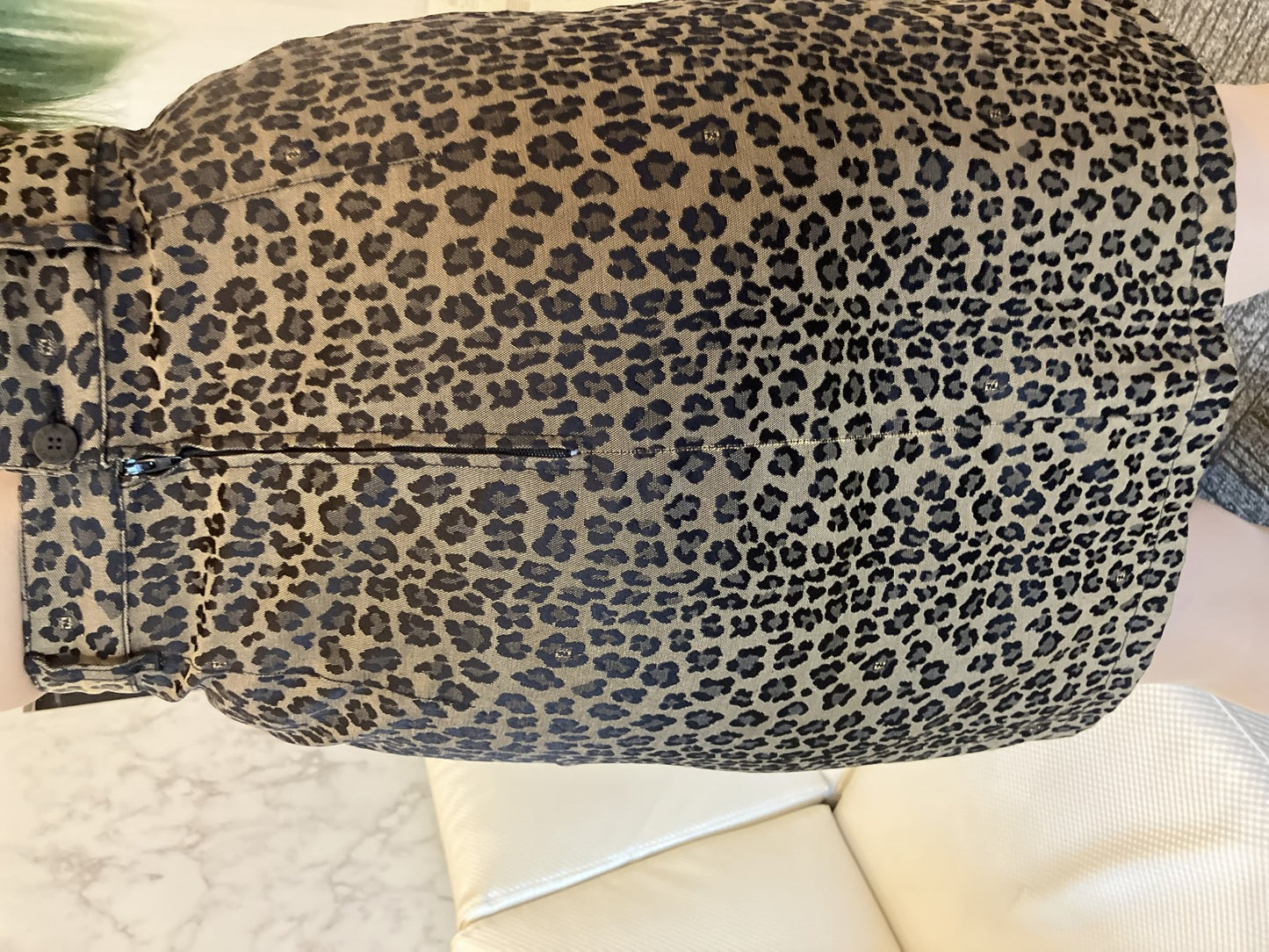 FENDI Jeans Leopard Print Skirt Brown Size IT42 / W28 Made in Italy 窶・Women窶冱