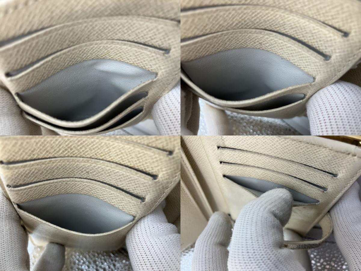 Louis Vuitton Damier Azur White Bi-fold Wallet Compact Wallet 13.5x9.5cm M61676 Clasp