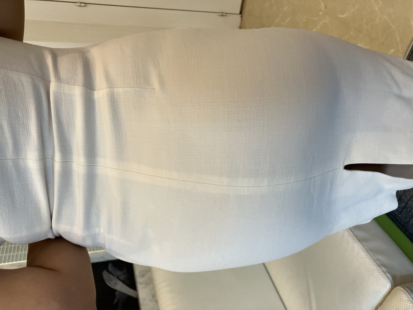 Emilio Pucci Dress Beige Ivory IT38 / FR34 / US4 / UK6 窶・Virgin Wool Blend, Short Sleeve, Made in Italy,