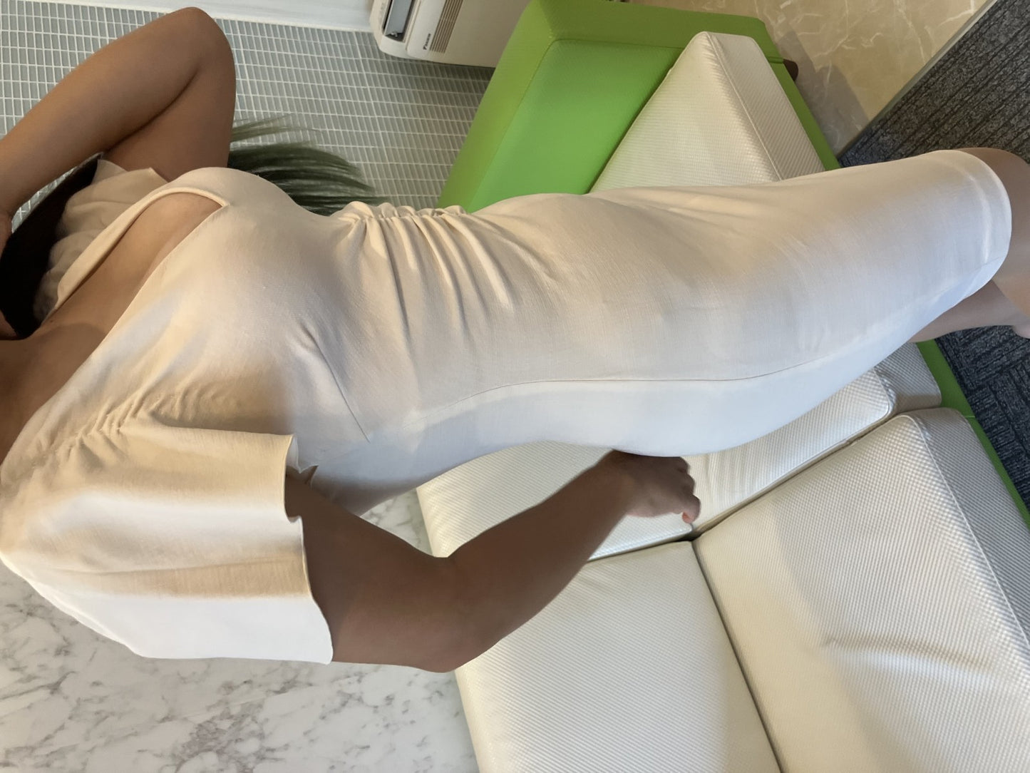 Emilio Pucci Dress Beige Ivory IT38 / FR34 / US4 / UK6 窶・Virgin Wool Blend, Short Sleeve, Made in Italy,