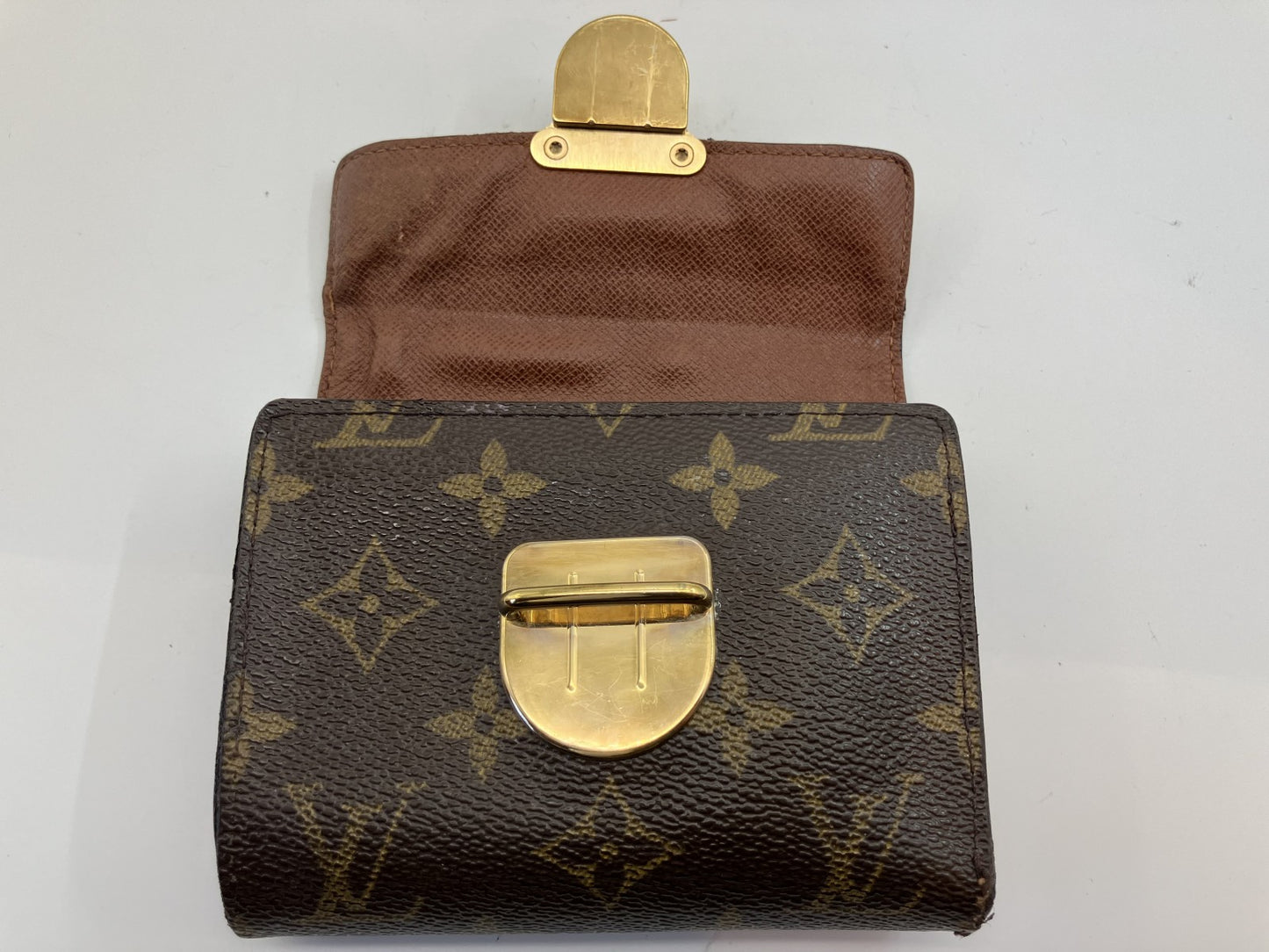 Louis Vuitton Monogram Portefeuille Koala M58013 CA0075 กระเป๋าสตางค์แบบพับสองทบ สีน้ำตาล จัดส่งฟรี 