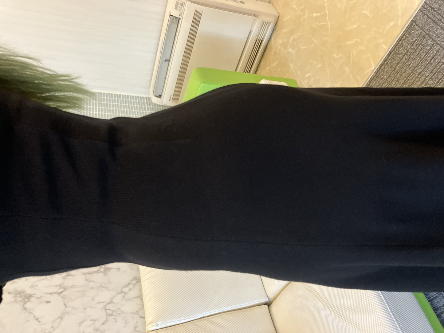 MEIMEIJ Long Black Dress TG36 Made in Italy 窶・Elegant Ruffle Neckline 窶・Stretch Comfort 窶・