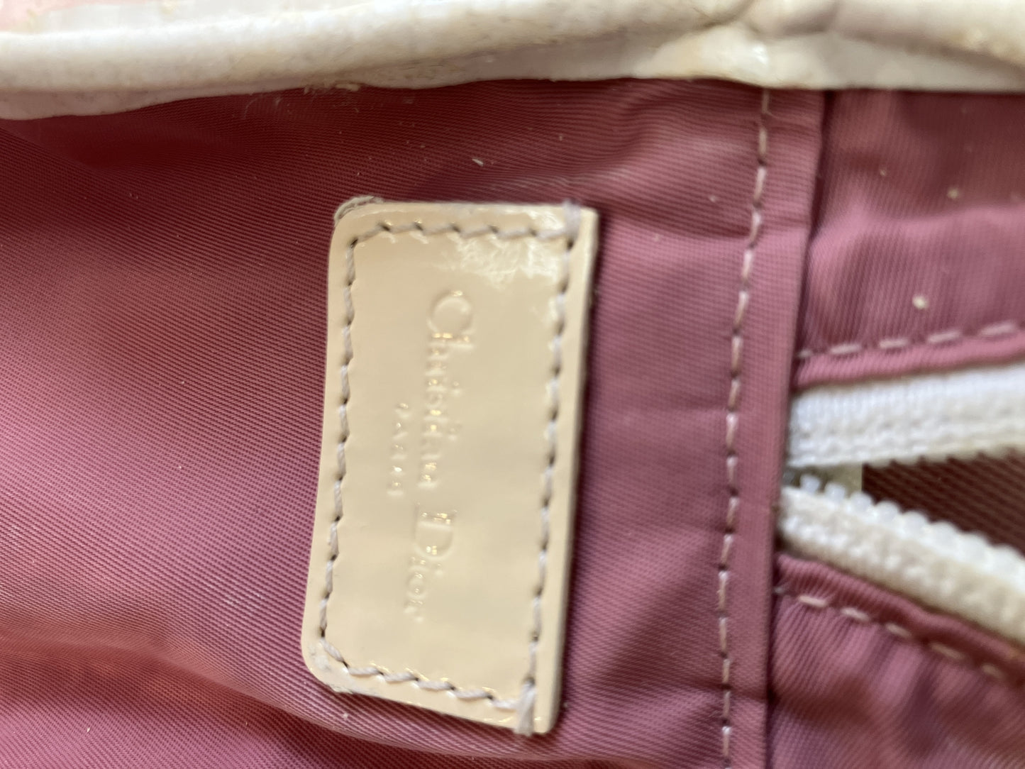Christian Dior Trotter Pink Clear PVC Shoulder Bag with Drawstring Pouch
