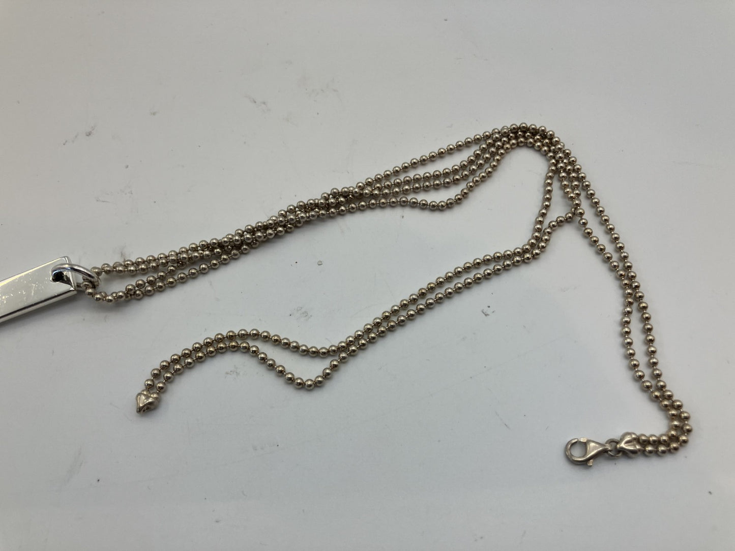 GUCCI Necklace Dog Tag Pendant Set SV925 Chain 50cm (19.69 inch) Free Shipping 