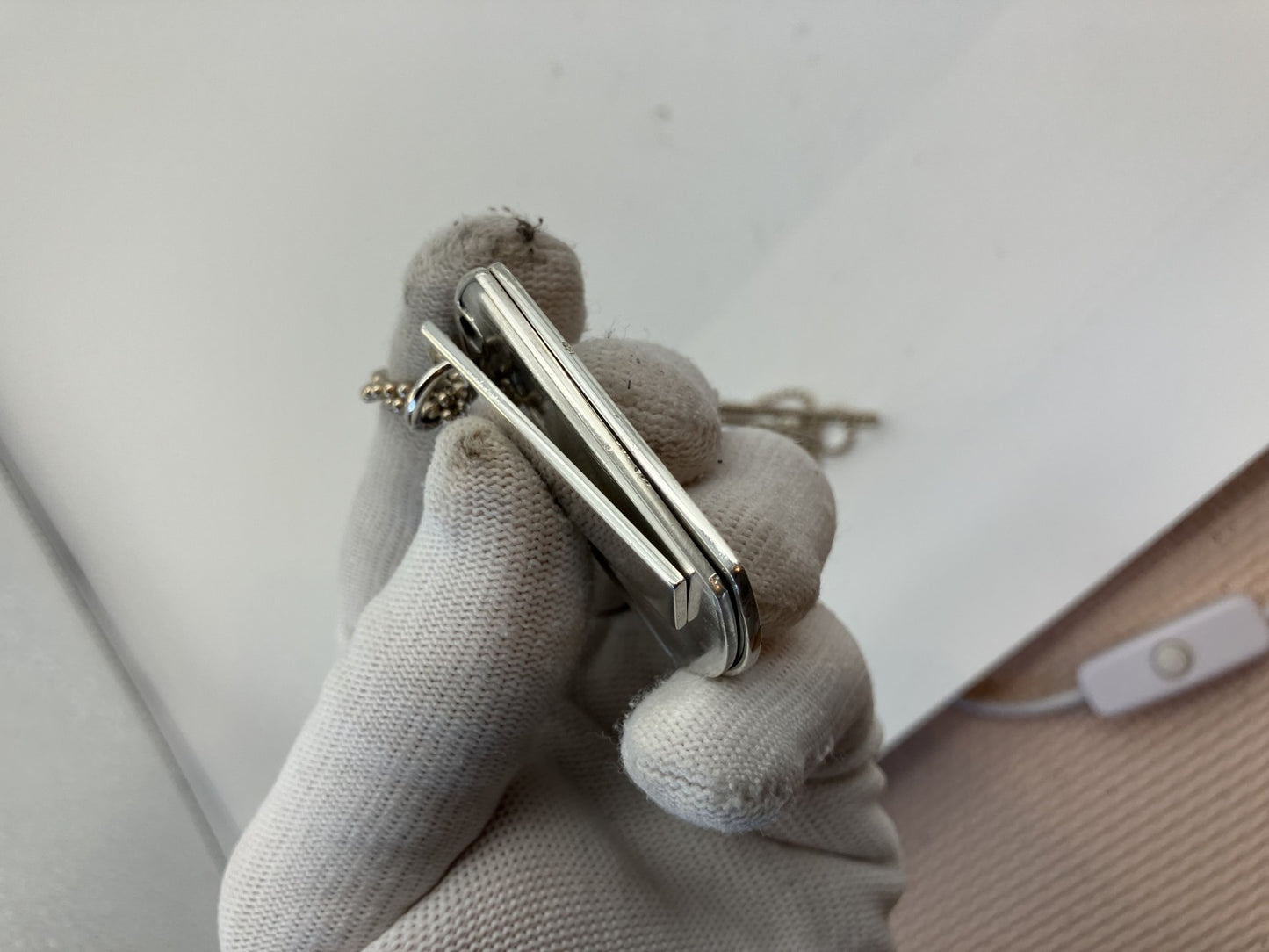 GUCCI Necklace Dog Tag Pendant Set SV925