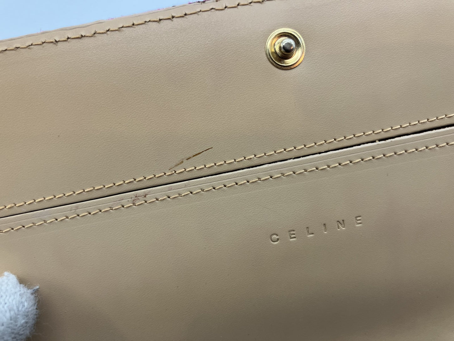 กระเป๋าสตางค์ยาว Celine สีชมพู ส่งฟรี 