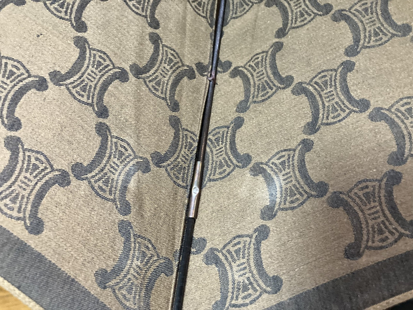 CELINE マカダム 日傘 幅68cm 幅86cm ブラウン