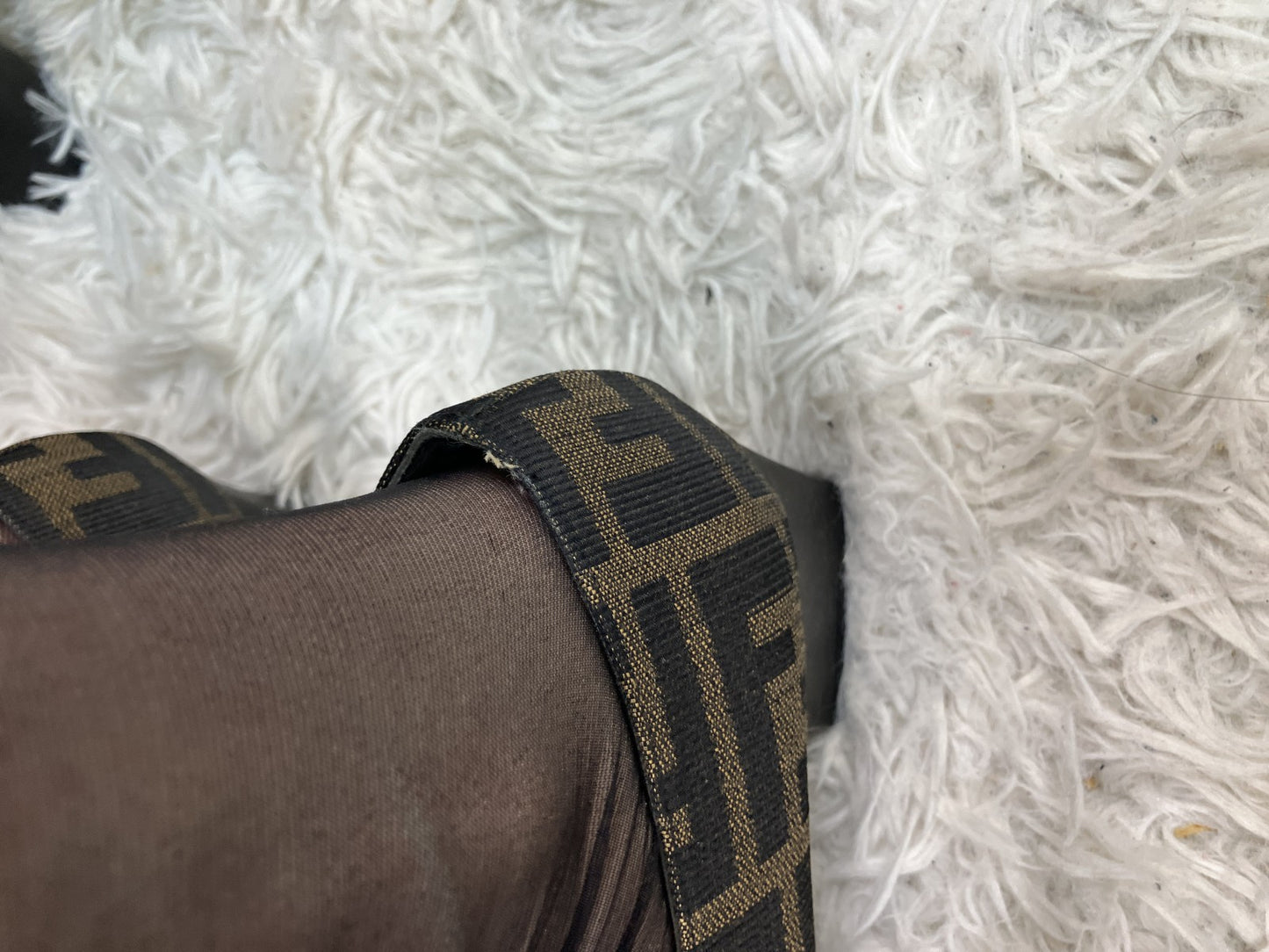 FENDI Zucca Pumps Size (36.5)(US 6)(23.5 cm)(9.09 inch) Heel 5 cm (1.97 inch) Free Shipping