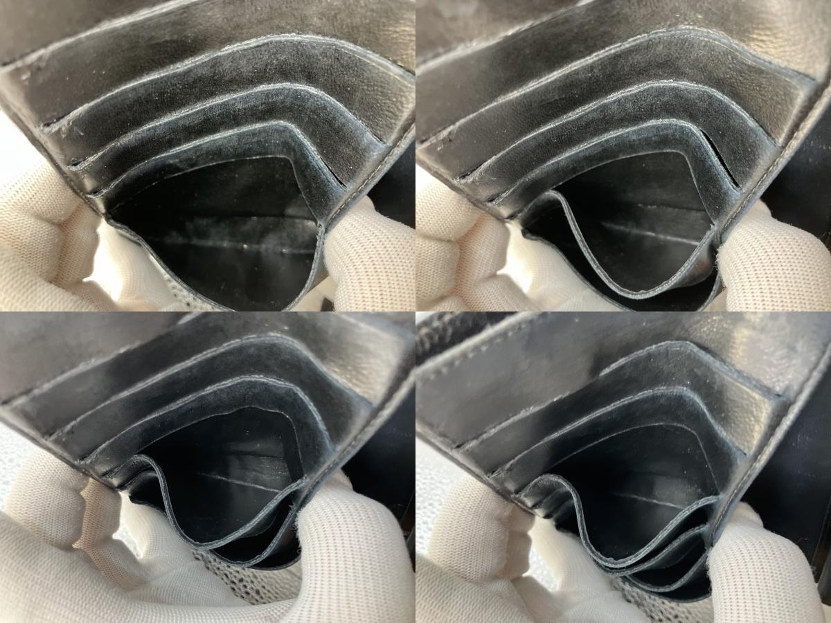 CHANEL Black Caviar Bifold Wallet with Kiss-Lock Coin Purse | 6-Series Vintage (17.5 ﾃ・10 cm)