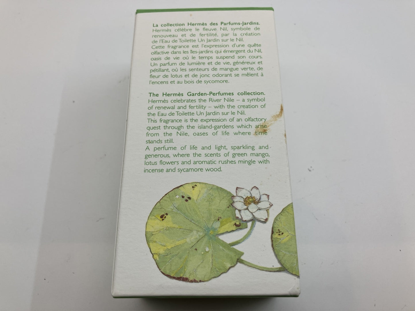 Hermes Garden of the Nile Eau de Toilette 50ml with box 60% remaining