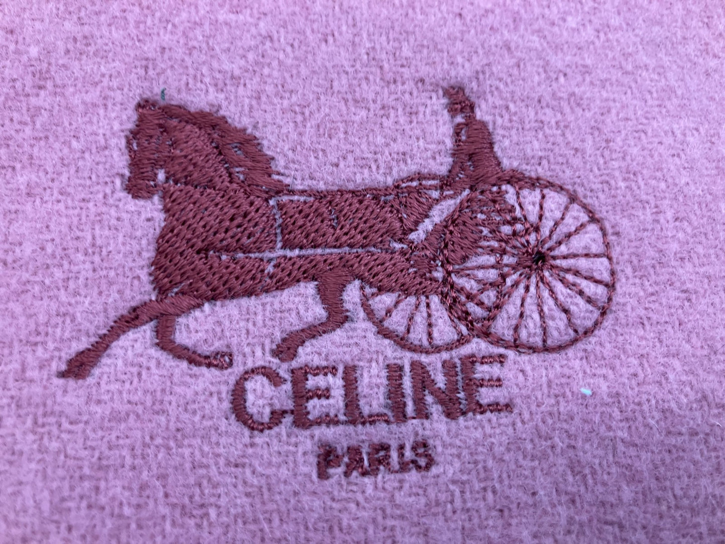 Celine Pink Scarf 130 x 64 cm (51.18 x 25.20 inch) Wool Free Shipping 