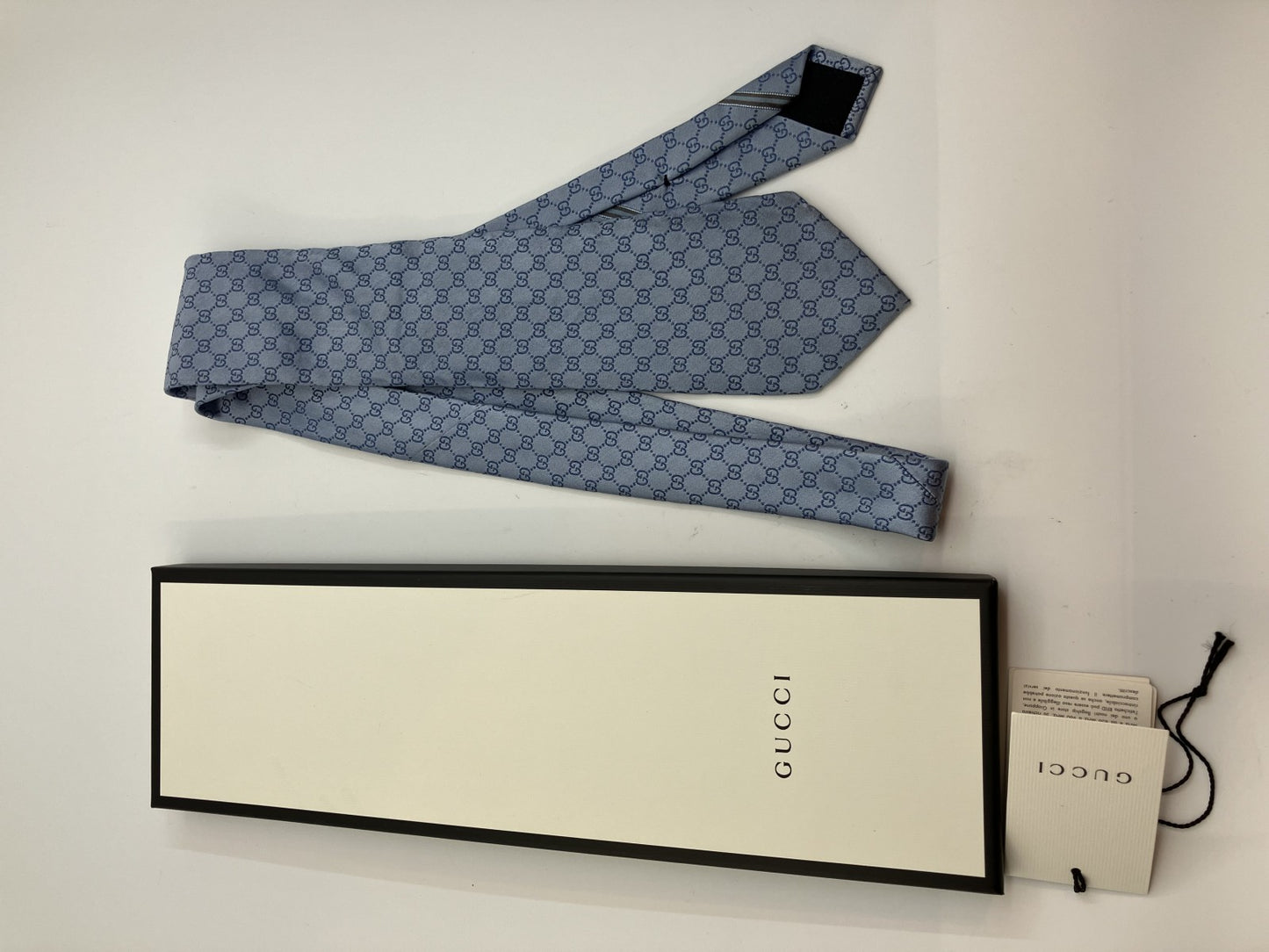 GUCCI GG tie, light blue, box included, free shipping 