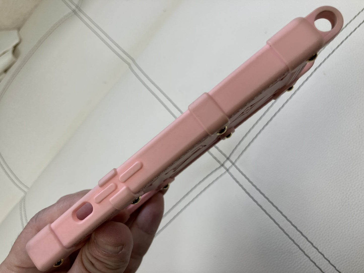 Louis Vuitton iPhone 14 Pro Case Pink Monogram Trunk BC0233 Made in Italy