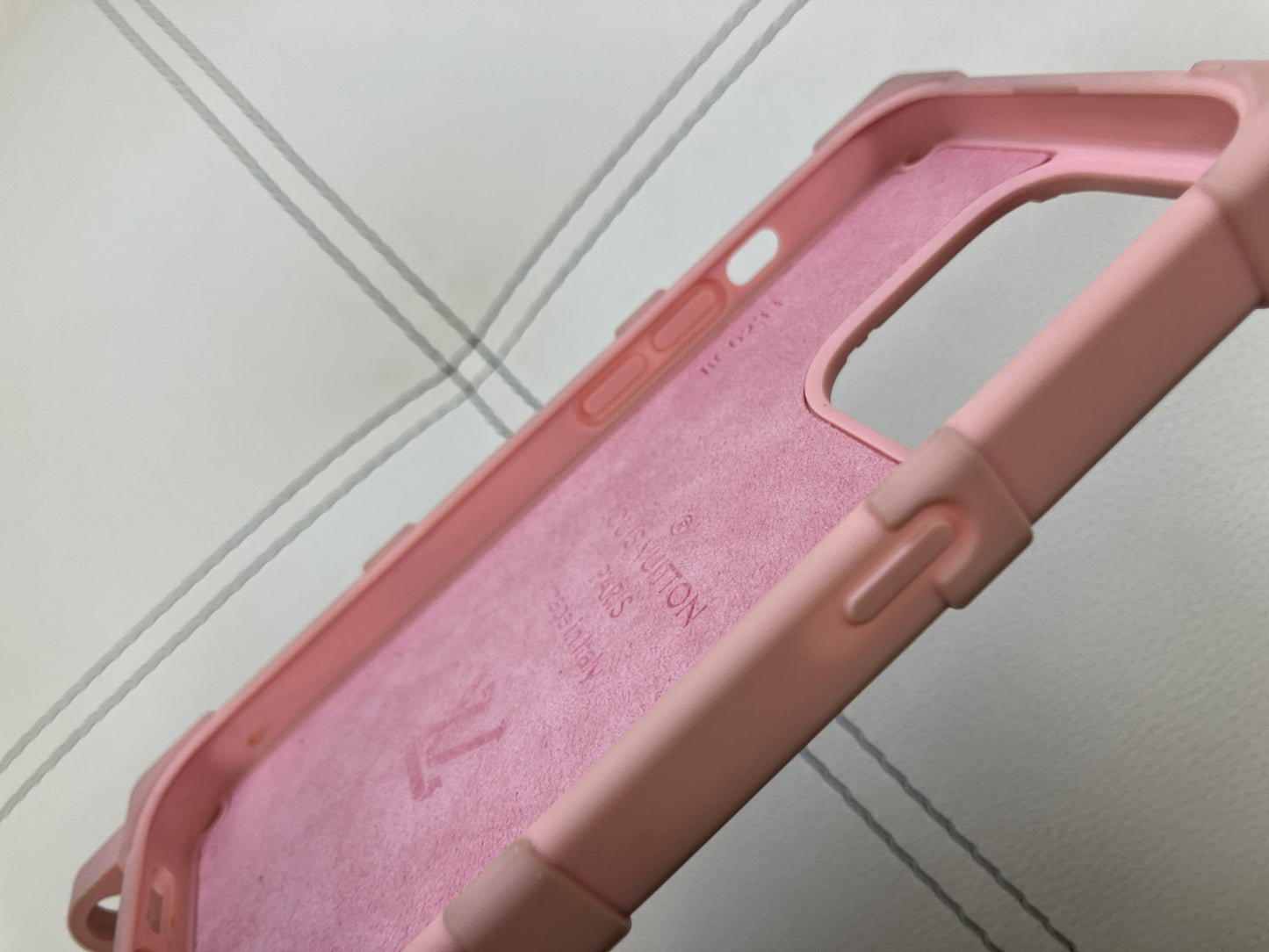 Louis Vuitton iPhone 14 Pro Case Pink Monogram Trunk BC0233 Made in Italy