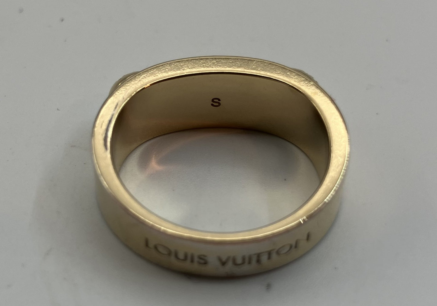 LOUIS VUITTON Berg Gimi Crew Ring S (JP 9) ​​(US 5) (EU 49) Gold Free Shipping 