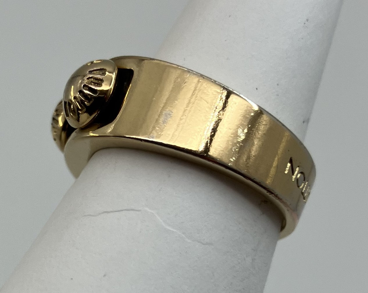 LOUIS VUITTON Berg Gimi Crew Ring S (JP 9) ​​(US 5) (EU 49) Gold Free Shipping 