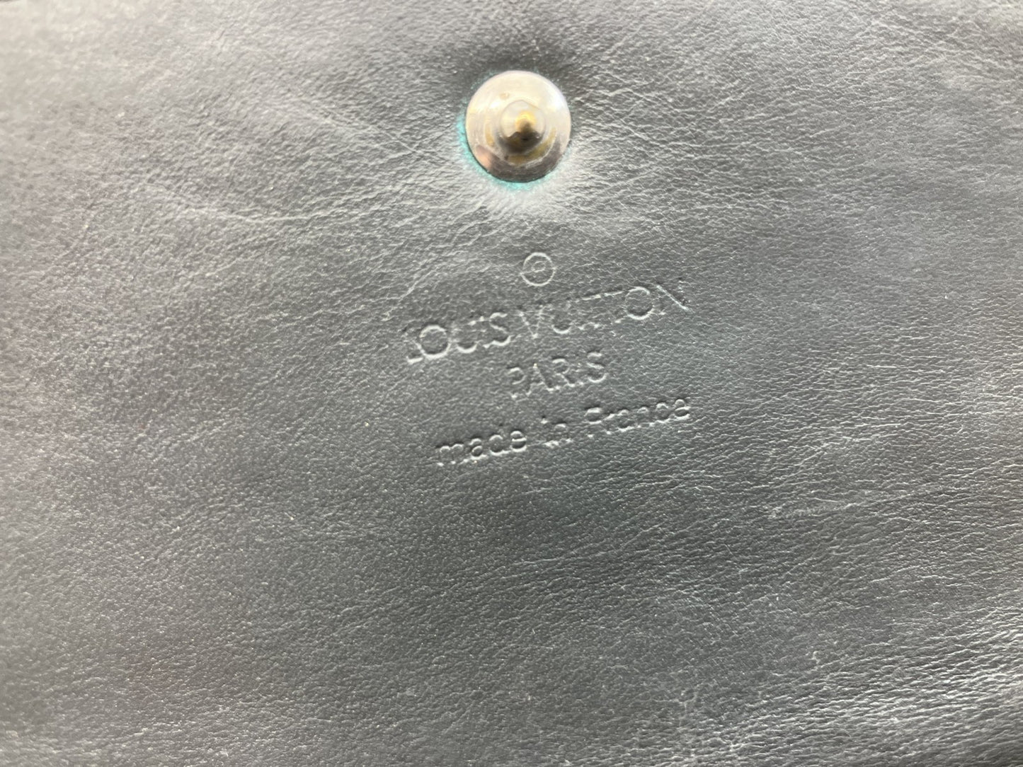 LOUIS VUITTON Long Wallet Monogram Mat Porte Tresor International M65102 Black/Ardoise Made in France Box Dust Bag Receipt