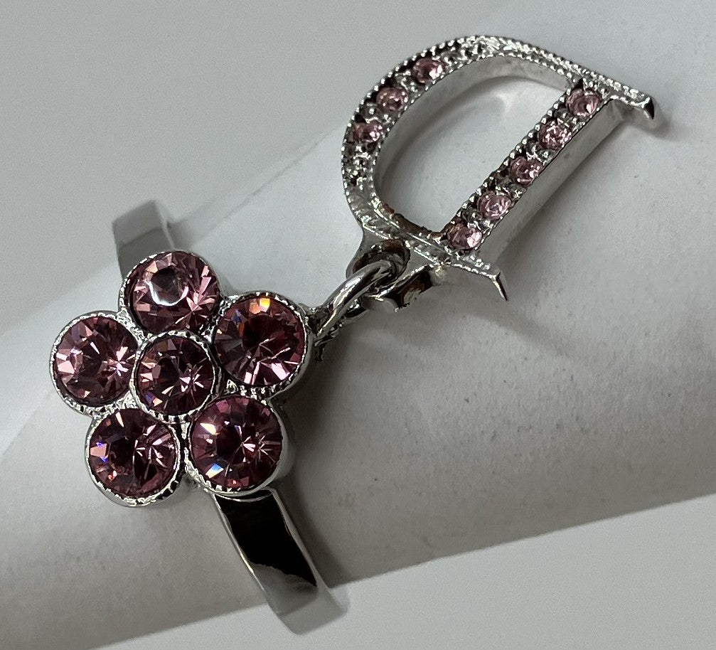 Christian Dior Pink Rhinestone (JP 10) (US 5.5) (EU 50) Ring Free Shipping 