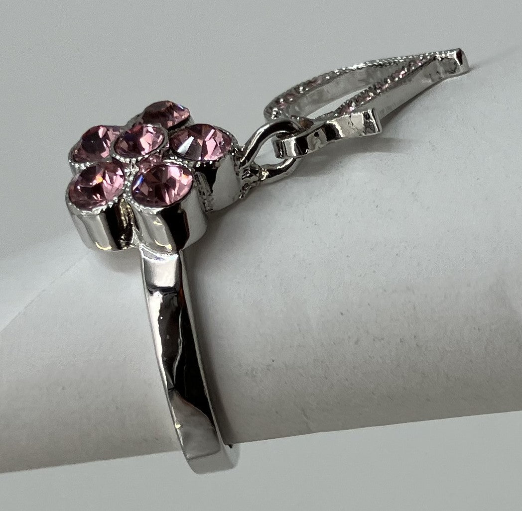 Christian Dior Pink Rhinestone (JP 10) (US 5.5) (EU 50) Ring Free Shipping 