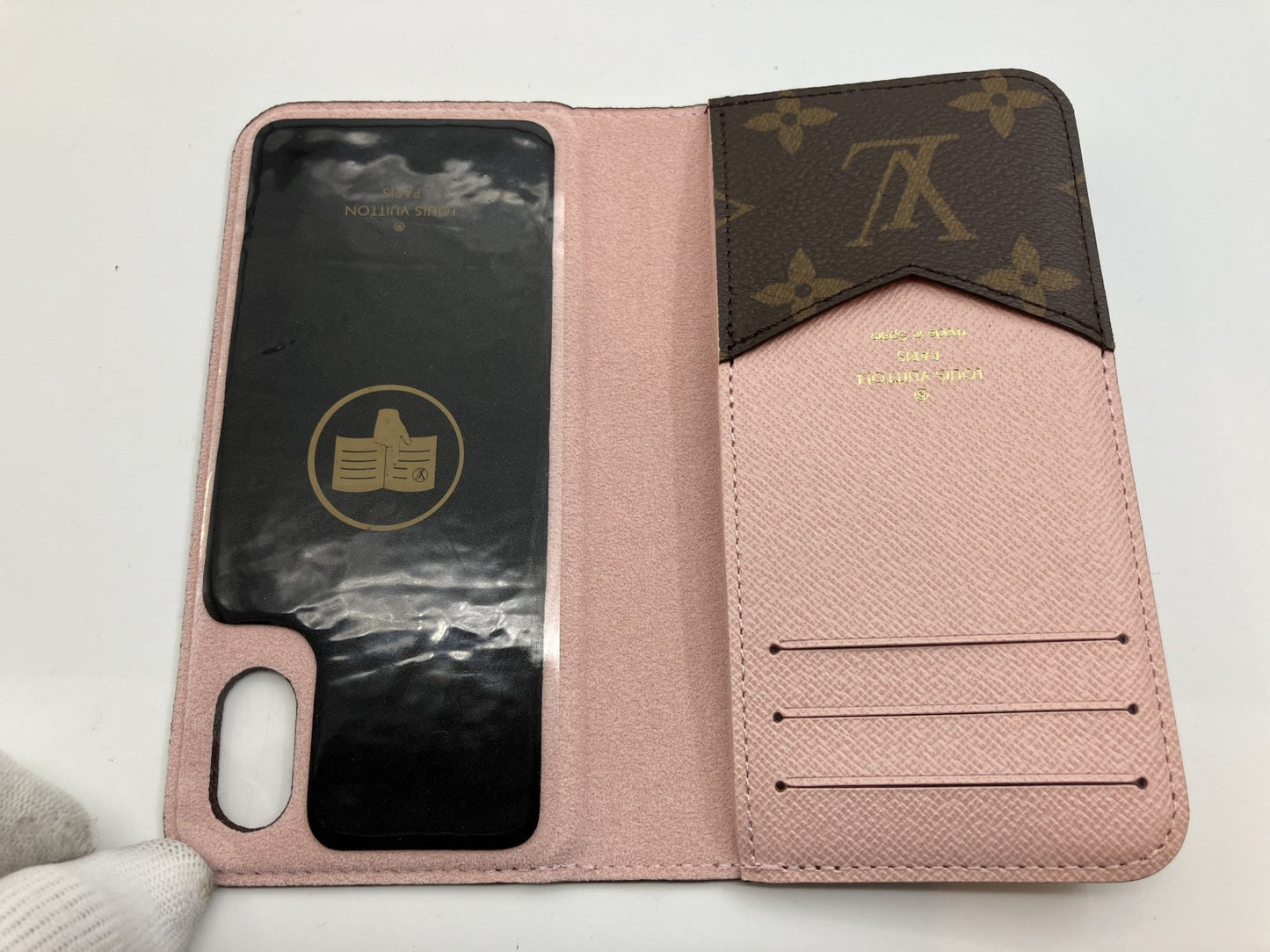 เคสสมาร์ทโฟน LOUIS VUITTON Monogram Folio M68686 iPhoneX/Xs Rose Ballerine พร้อมกล่องและกระเป๋า จัดส่งฟรี 