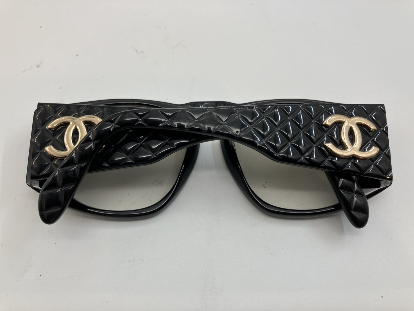 CHANEL Coco Matelasse Clear Lens Sunglasses 01450 94305 Comes with case Free shipping 