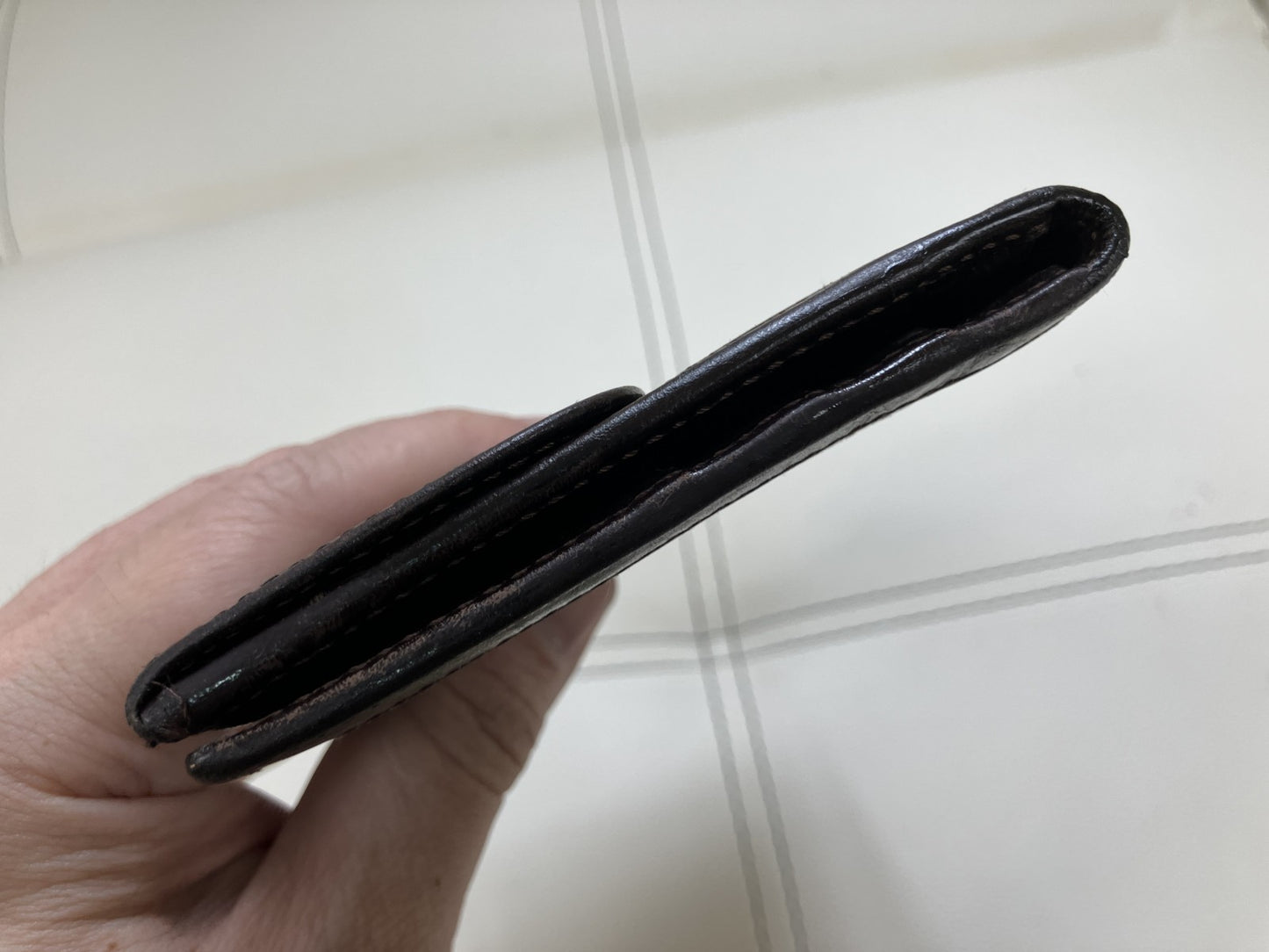 FENDI Zucca Canvas Leather Long Wallet Brown FF Logo Snap Italy Vintage
