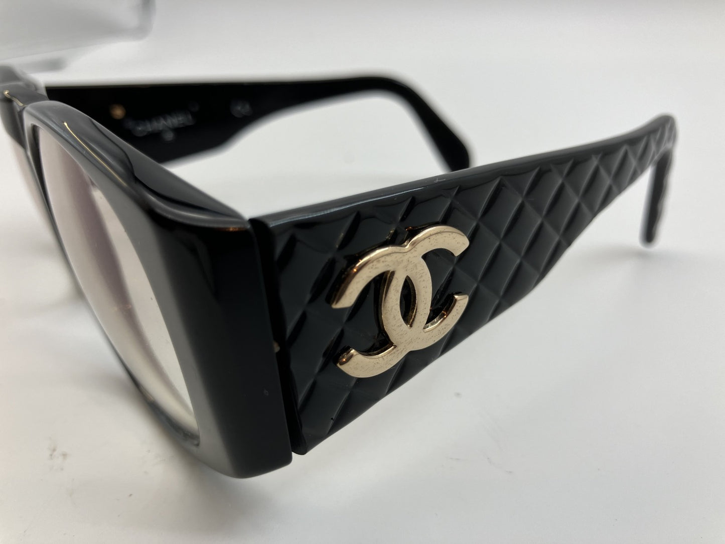 CHANEL Coco Matelasse Clear Lens Sunglasses 01450 94305 Comes with case Free shipping 