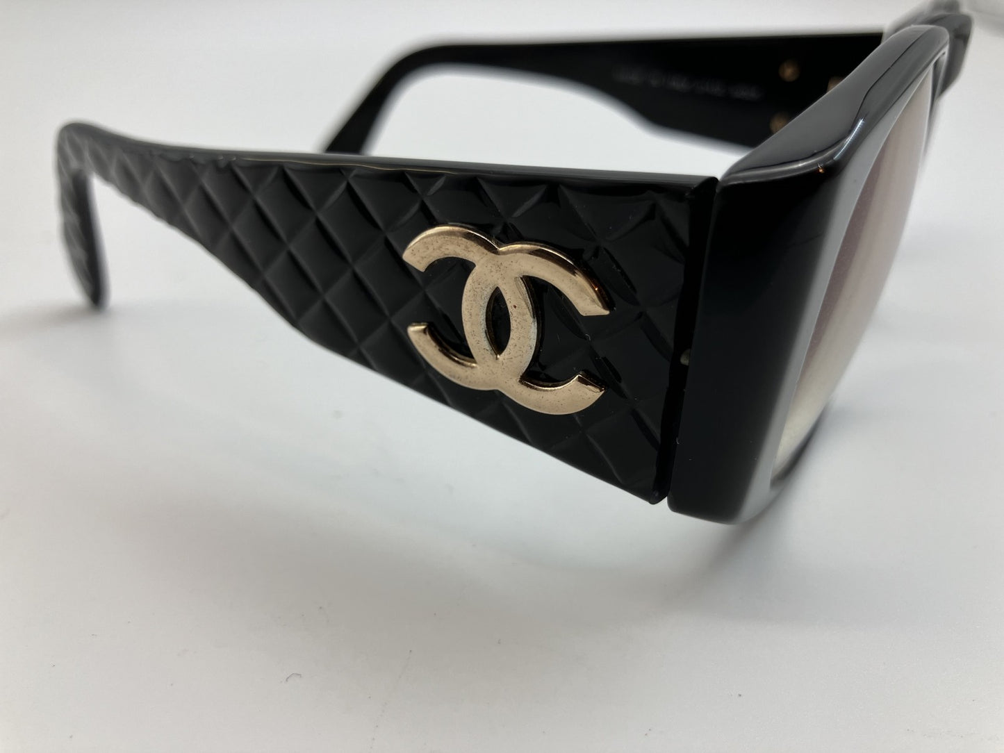 CHANEL Coco Matelasse Clear Lens Sunglasses 01450 94305 Comes with case Free shipping 