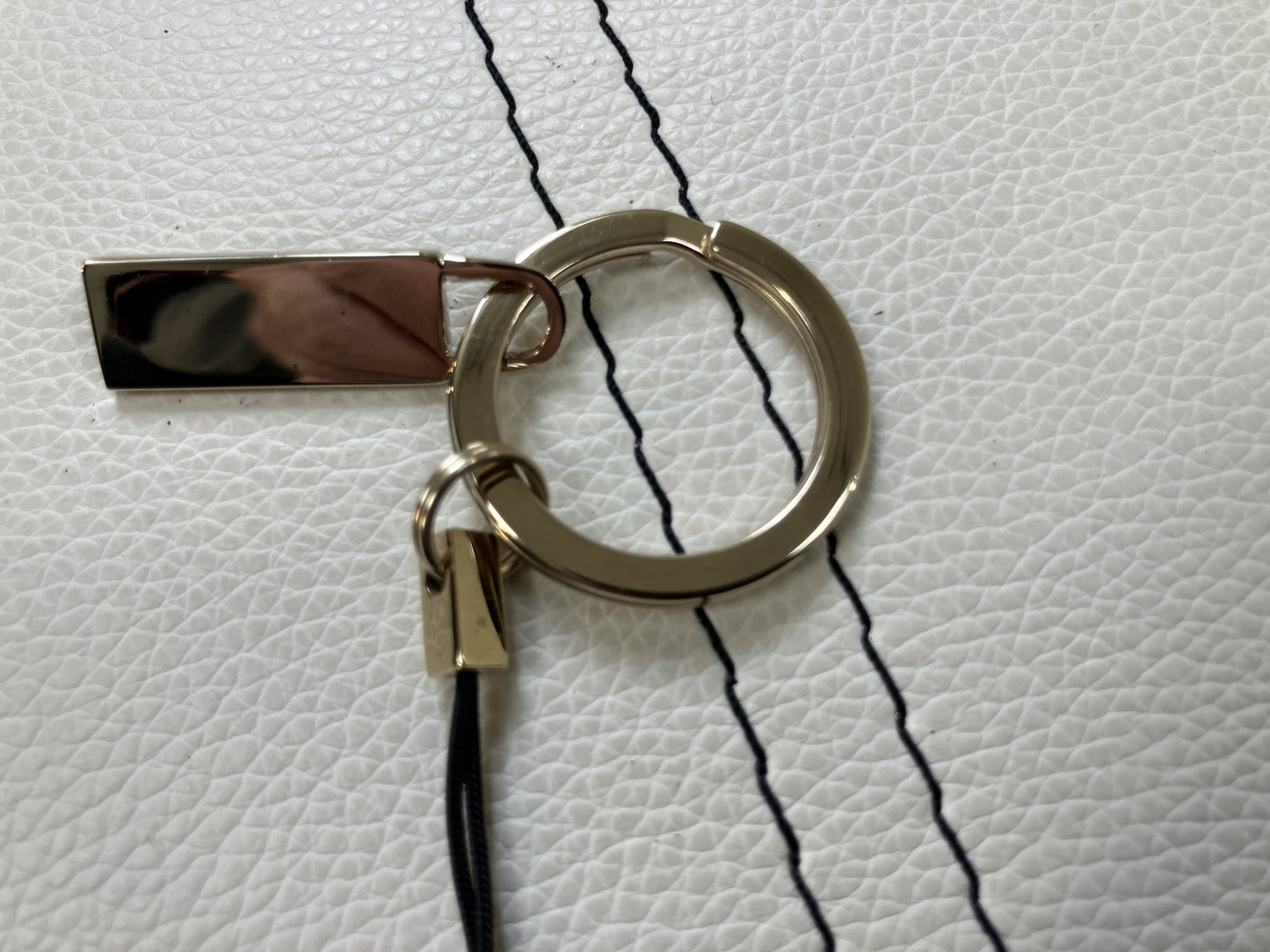 GUCCI Web Stripe Lanyard Neck Strap Red Black Key Ring 039/2194 Made in Italy