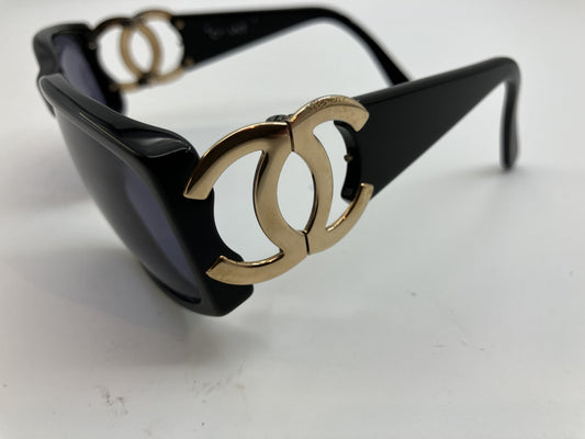CHANEL Sunglasses 94305 Black with box, case and bag