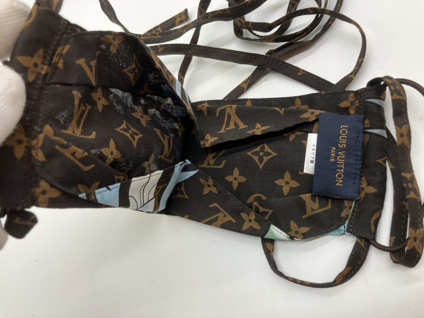 Louis Vuitton Monogram Face Mask MP2954 Vivienne Italy Adjustable Authentic