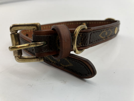 LOUIS VUITTON Monogram Collar Total Length 34cm (13.39 inch) Free Shipping 