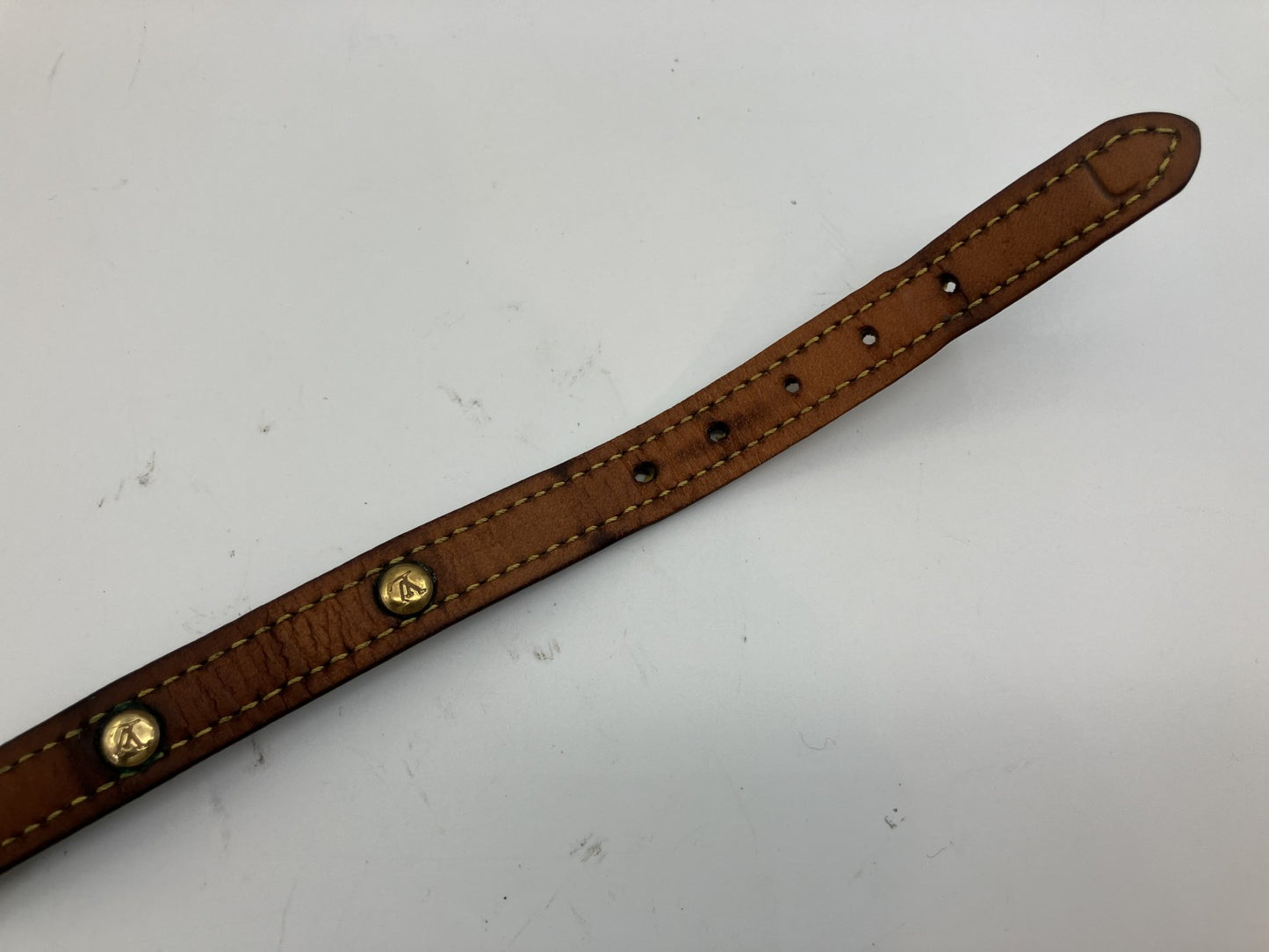 LOUIS VUITTON Monogram Collar Total Length 34cm (13.39 inch) Free Shipping 