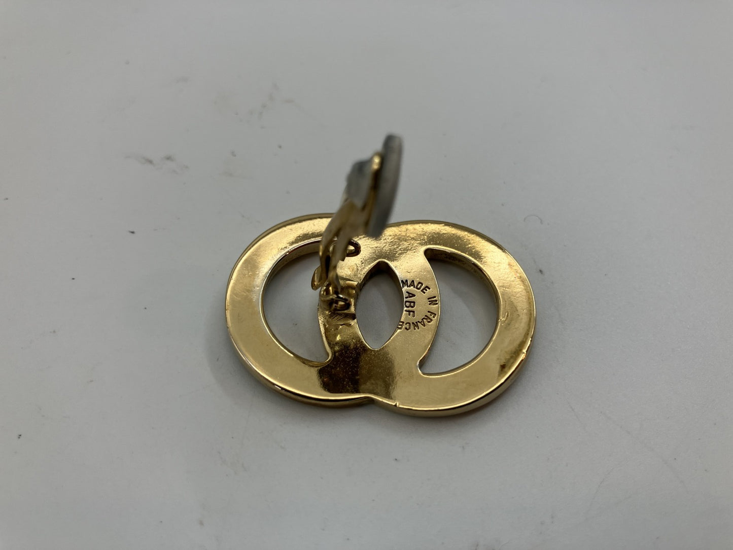 Celine Circle Earrings 3.5 x 2.5 cm (1.38 x 0.98 inch) One Piece Only Gold &amp; Black Free Shipping 